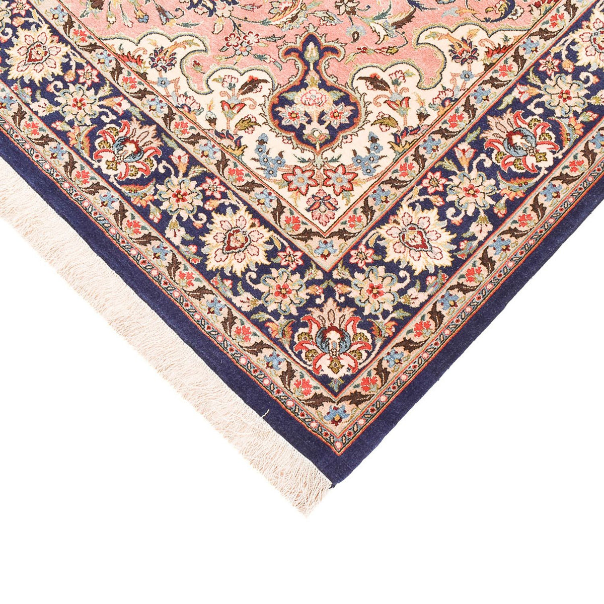 Tapis persan - Ghom - Royal - 216 x 135 cm - rouge clair