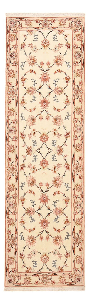 Tapis de couloir Tapis persan - Tabriz - Royal - 262 x 77 cm - beige
