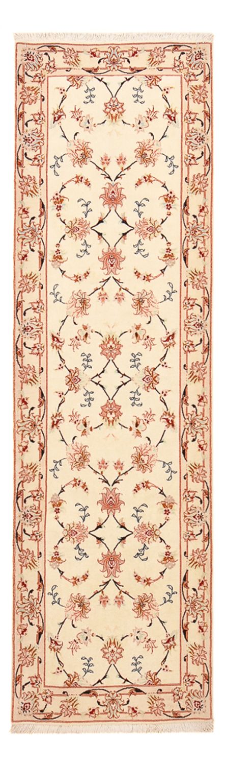 Tapis de couloir Tapis persan - Tabriz - Royal - 262 x 77 cm - beige