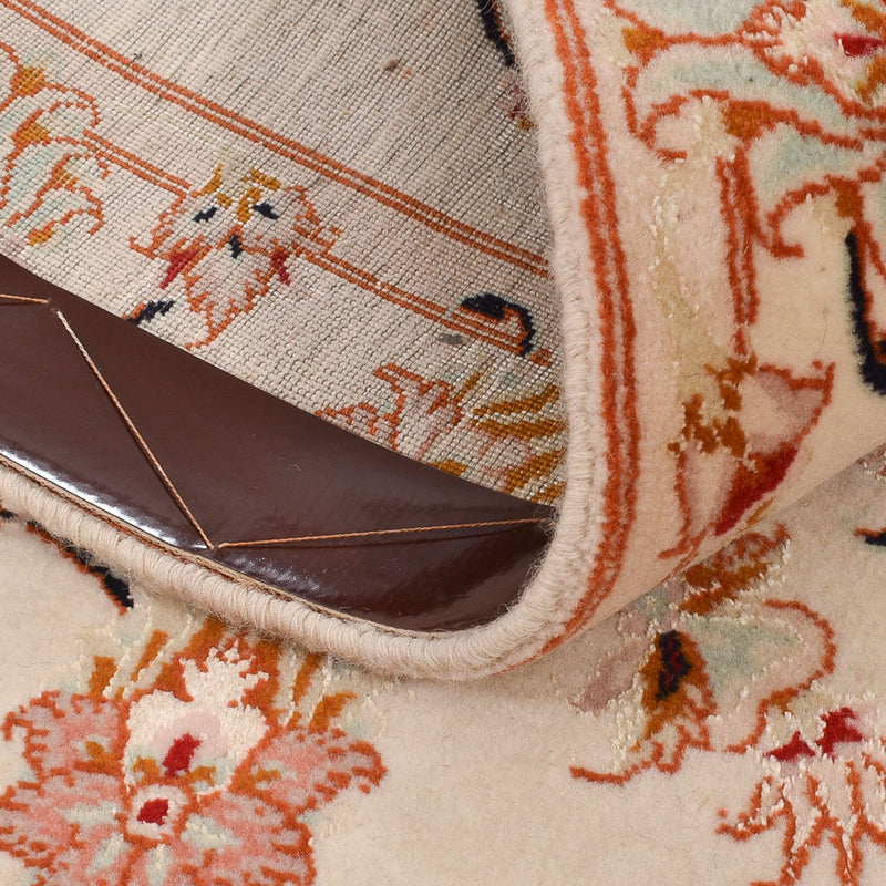 Tapis de couloir Tapis persan - Tabriz - Royal - 262 x 77 cm - beige