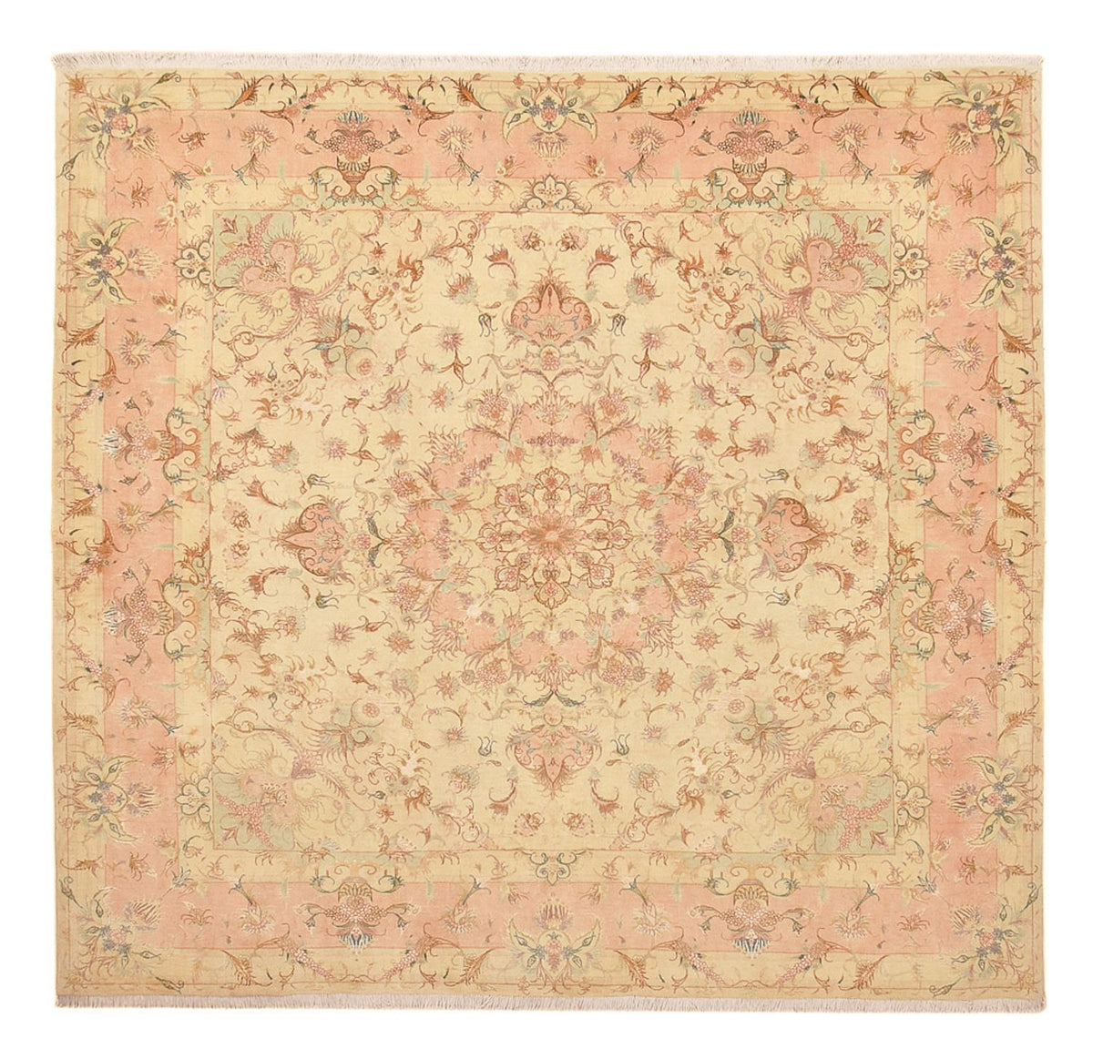 Tapis persan - Tabriz - Royal carré  - 248 x 242 cm - beige clair