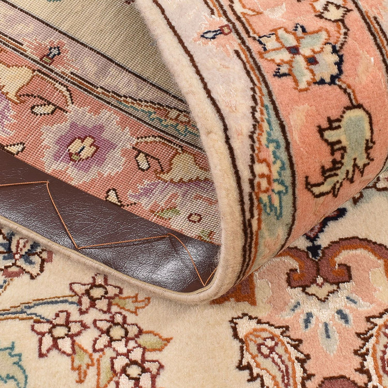 Tapis de couloir Tapis persan - Tabriz - Royal - 210 x 81 cm - beige