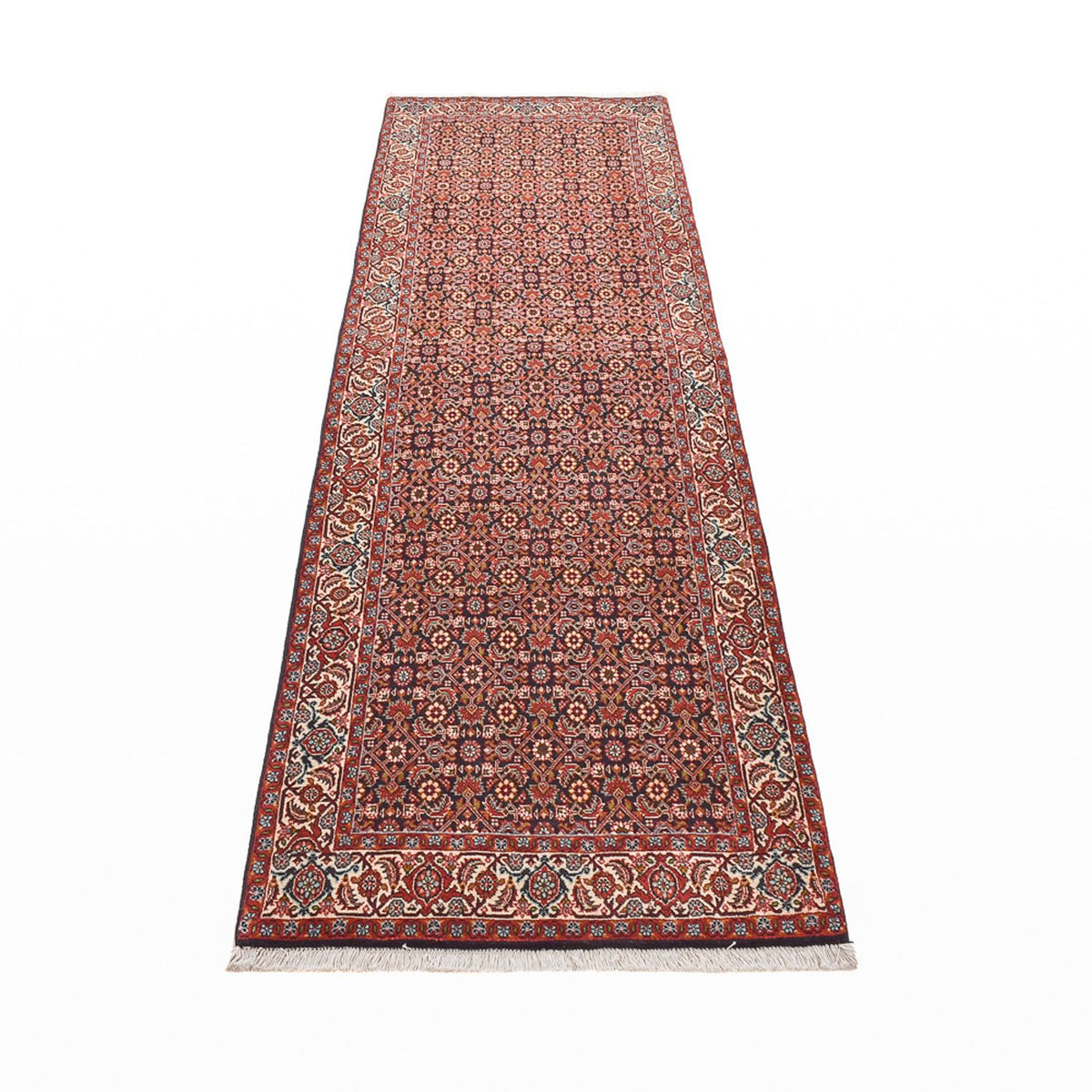 Tapis de couloir Tapis persan - Bidjar - 296 x 87 cm - rouille