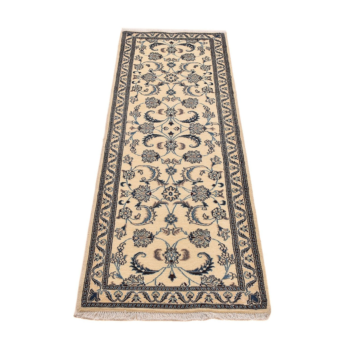 Tapis de couloir Tapis persan - Nain - Royal - 199 x 60 cm - beige