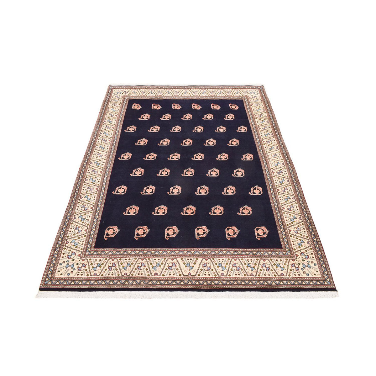 Tapis Gabbeh - Persan Kashkuli - 240 x 175 cm - bleu foncé