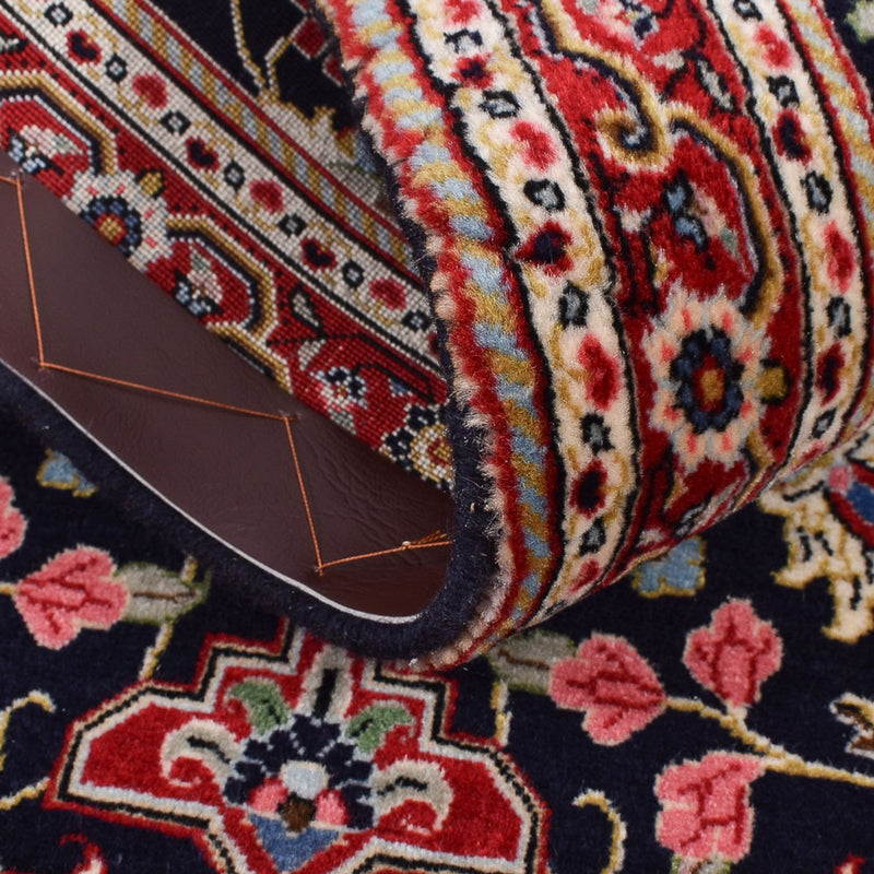 Tapis de couloir Tapis persan - Ghom - Royal - 182 x 55 cm - bleu foncé