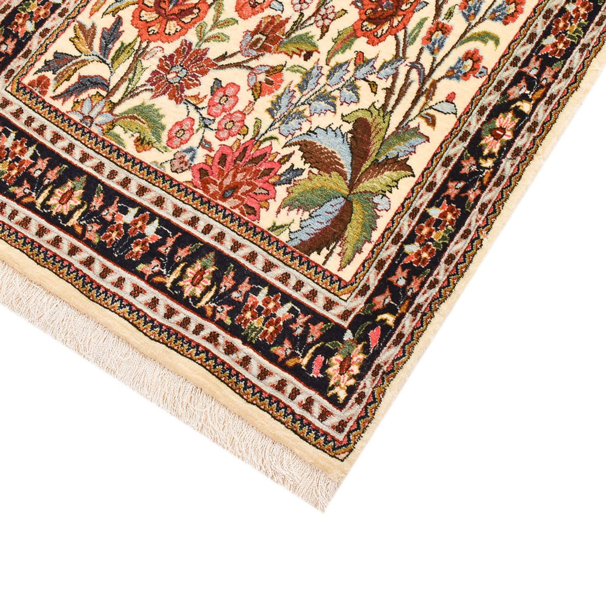 Tapis de couloir Tapis persan - Ghom - Royal - 204 x 57 cm - beige