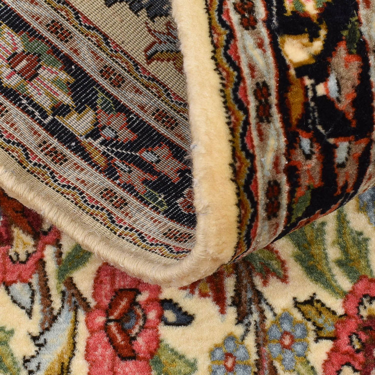 Tapis de couloir Tapis persan - Ghom - Royal - 204 x 57 cm - beige