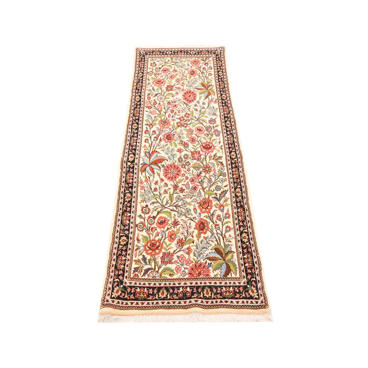 Tapis de couloir Tapis persan - Ghom - Royal - 204 x 57 cm - beige