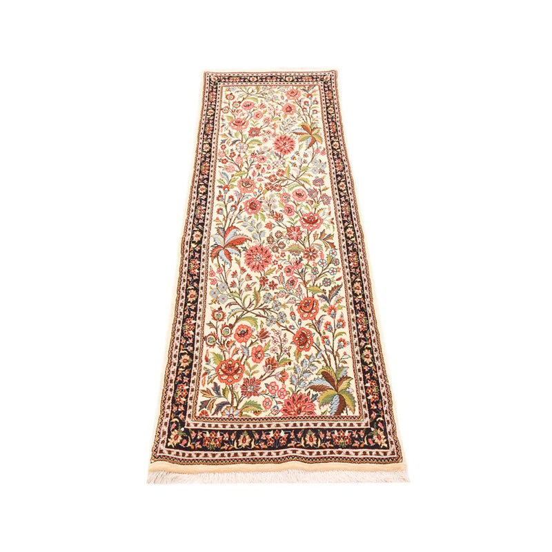 Tapis de couloir Tapis persan - Ghom - Royal - 204 x 57 cm - beige