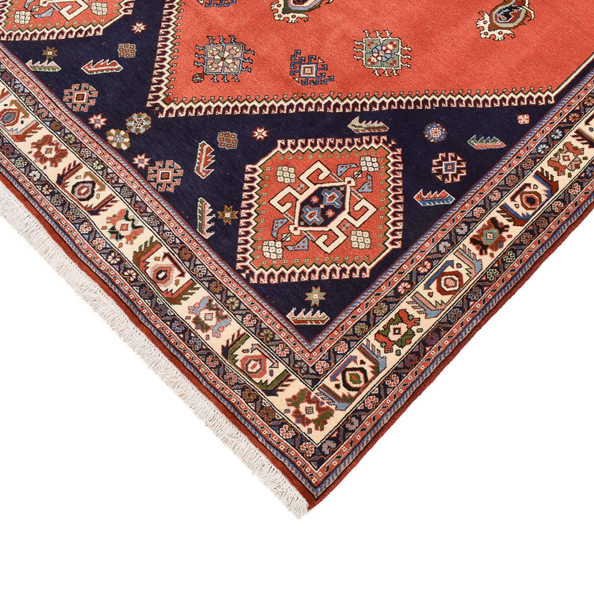 Tapis Gabbeh - Persan Kashkuli - 245 x 168 cm - rouge clair