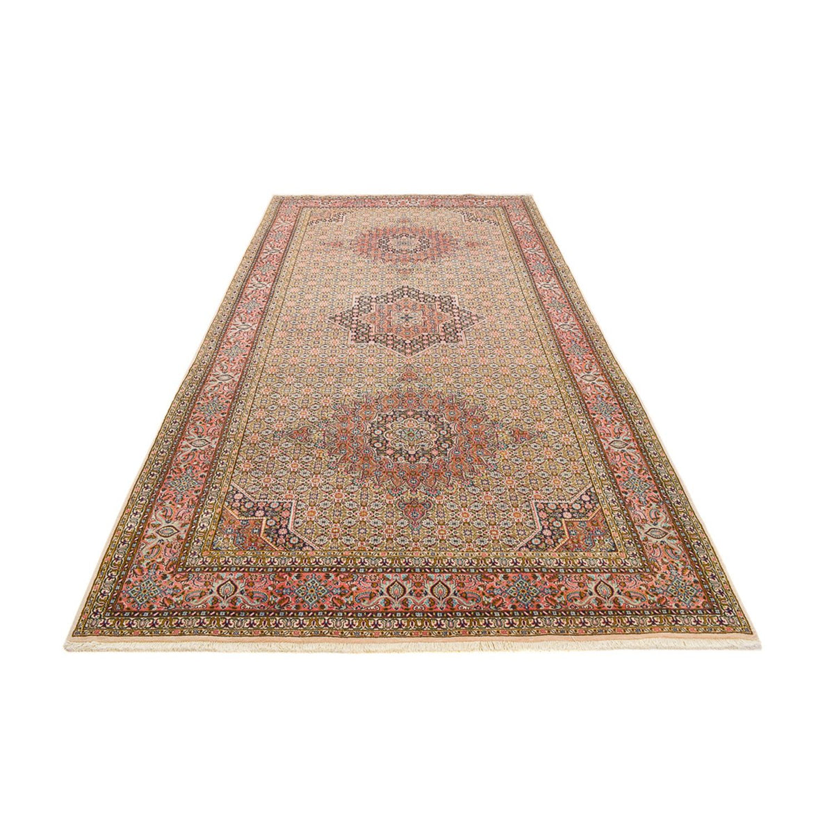Tapis de couloir Tapis persan - Classique - 410 x 203 cm - beige foncé