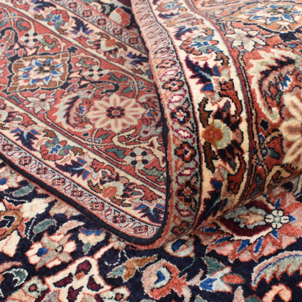 Tapis persan - Bidjar carré - 210 x 210 cm - rouille