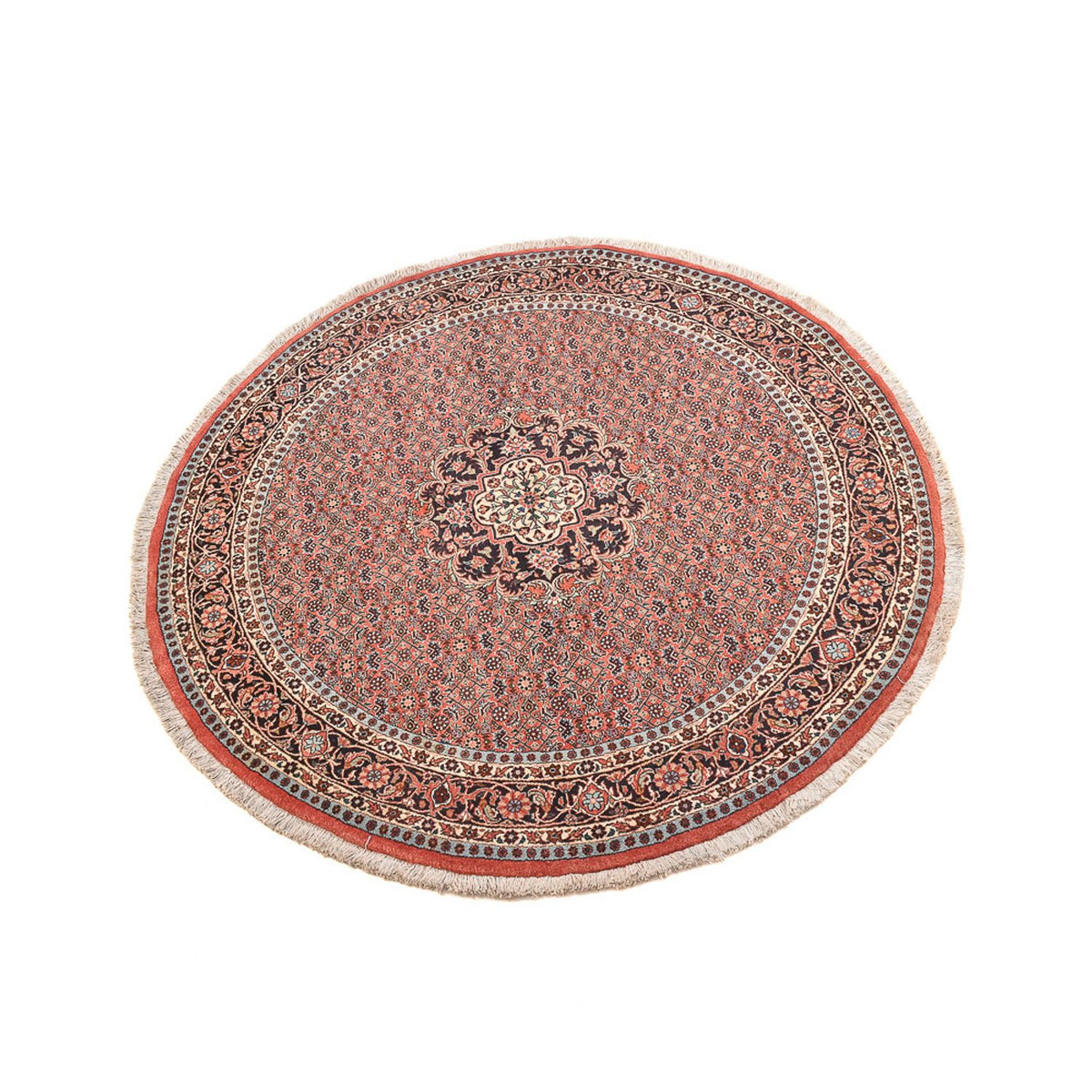 Tapis persan - Bidjar ronde - 150 x 150 cm - rouge clair
