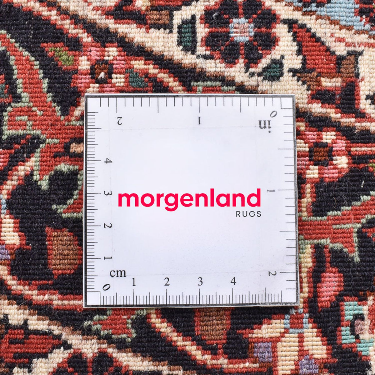 Tapis persan - Bidjar ronde - 150 x 150 cm - rouge clair