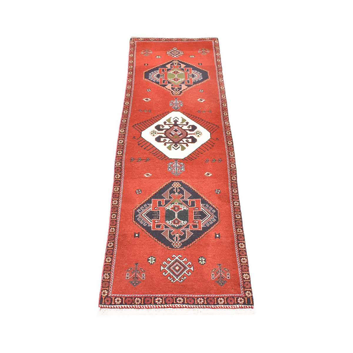 Tapis de couloir Tapis Gabbeh - Persan Kashkuli - 197 x 54 cm - rouge