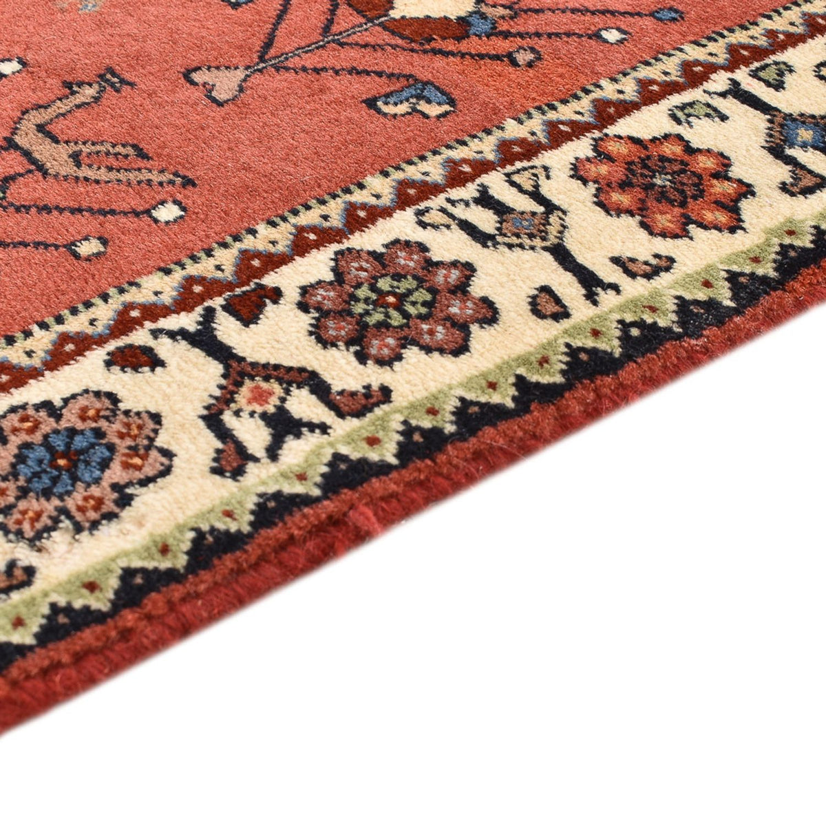 Tapis de couloir Tapis Gabbeh - Persan Kashkuli - 162 x 65 cm - rouge clair