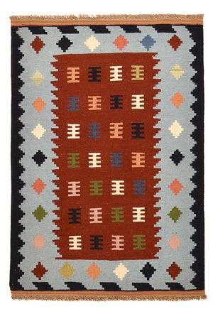 Tapis Kelim - Oriental - 145 x 100 cm - multicolore