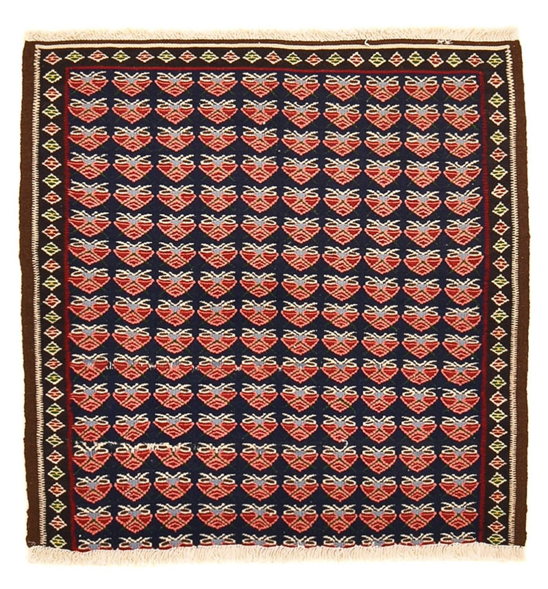 Tapis Kelim - Oriental carré  - 66 x 66 cm - multicolore