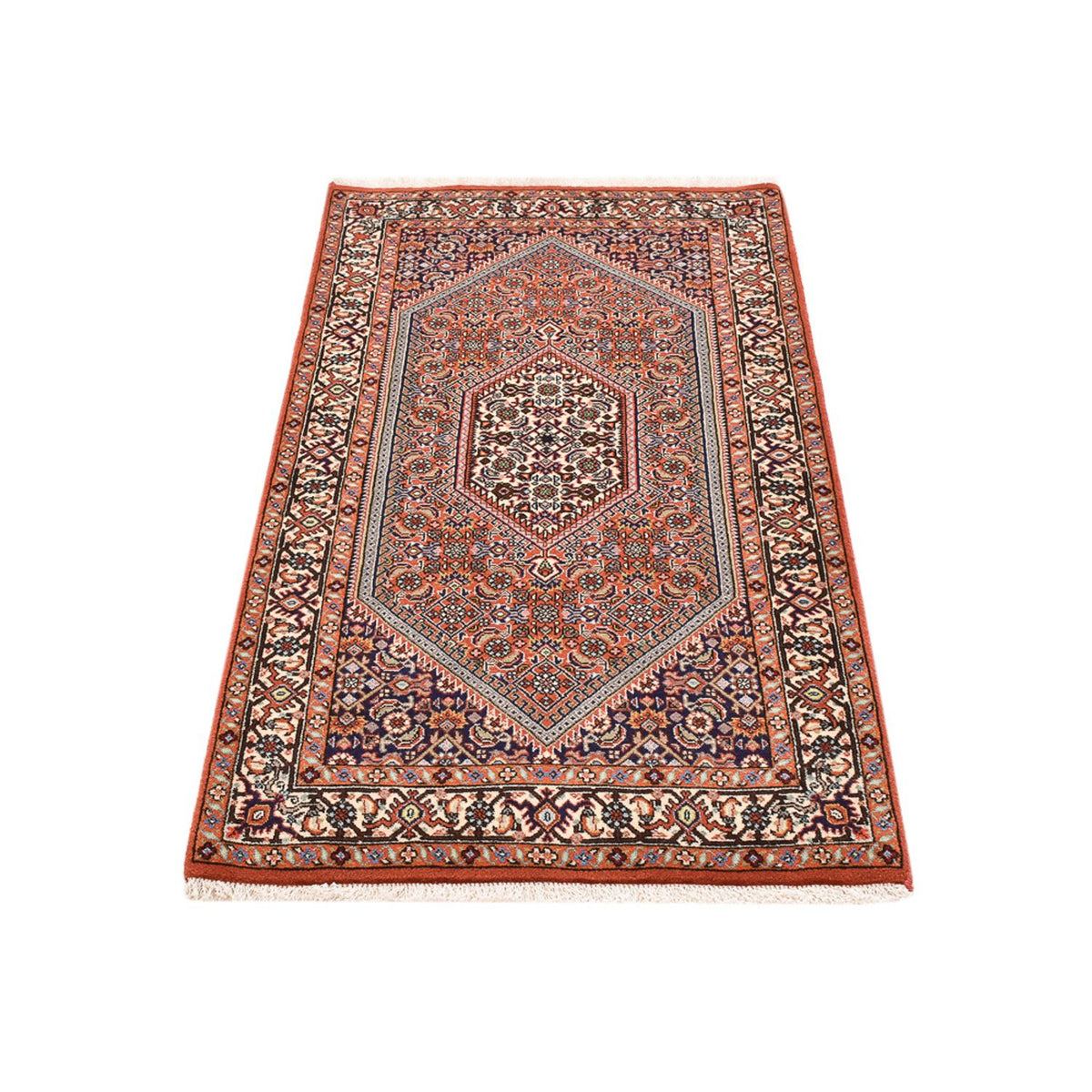 Tapis persan - Bidjar - 145 x 78 cm - rouge bordeaux