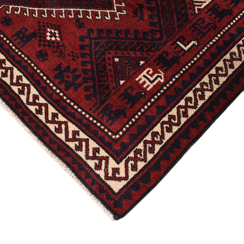 Tapis persan - Nomadic - 260 x 217 cm - rouge bordeaux