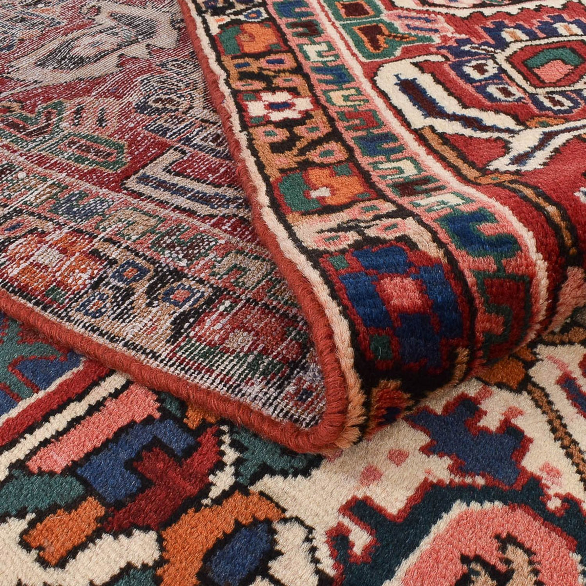 Tapis persan - Nomadic - 380 x 320 cm - rouge