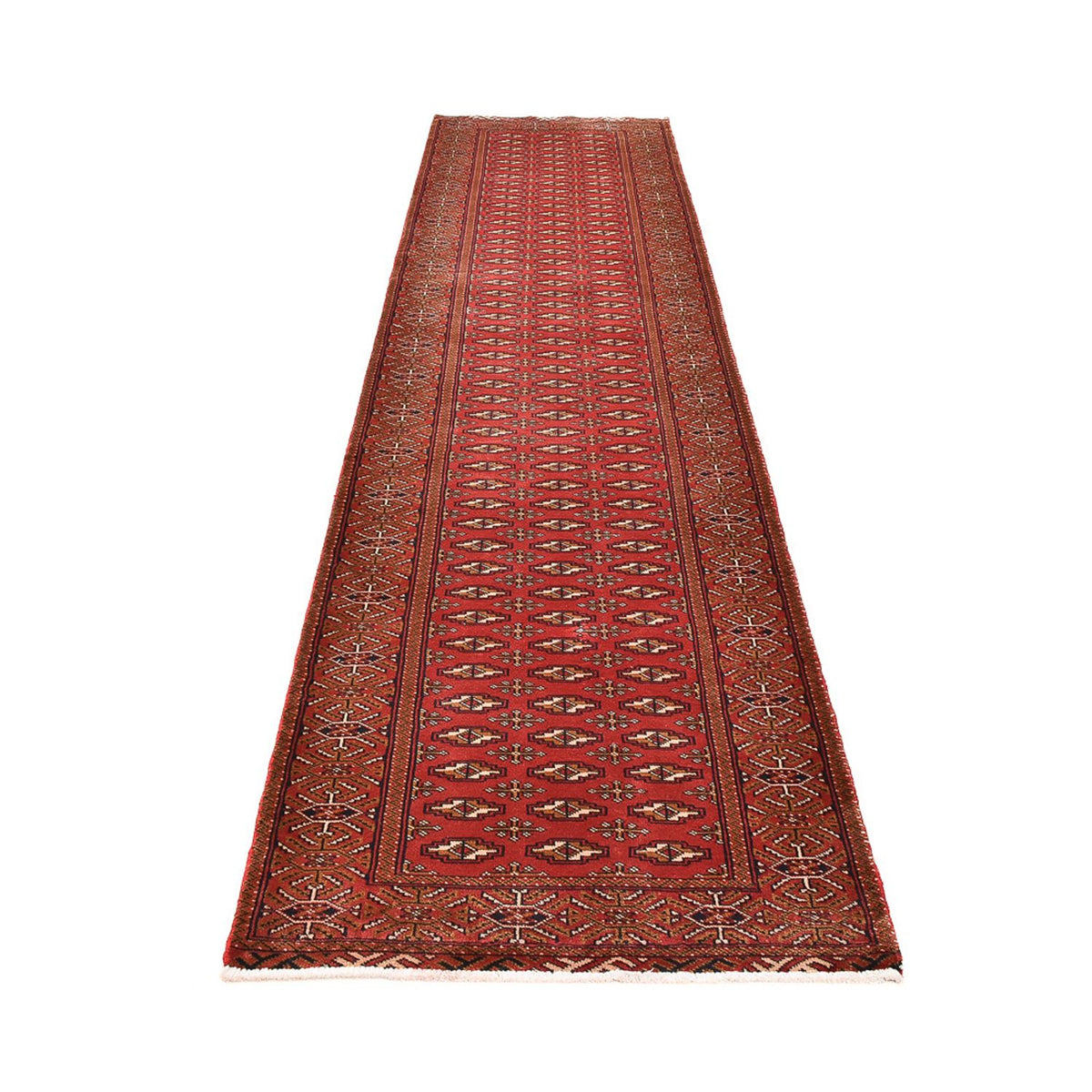 Tapis de couloir Tapis Turkaman - 369 x 86 cm - rouge