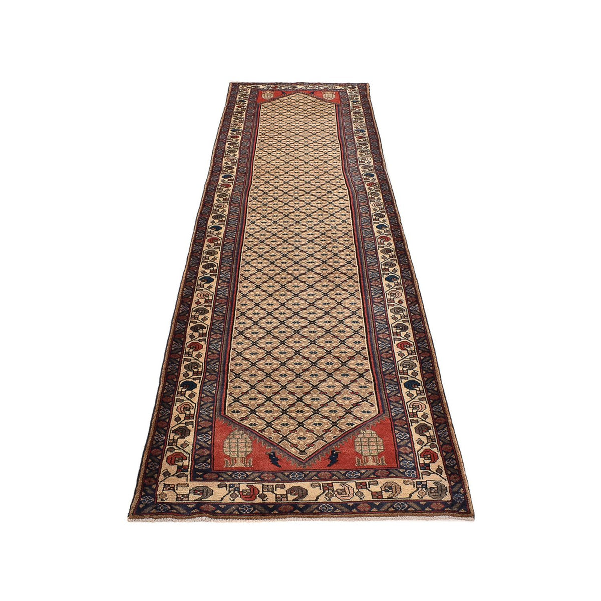 Tapis de couloir Tapis persan - Nomadic - 383 x 100 cm - sable