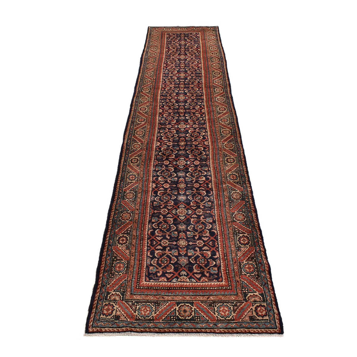 Tapis de couloir Tapis persan - Nomadic - 440 x 85 cm - beige foncé