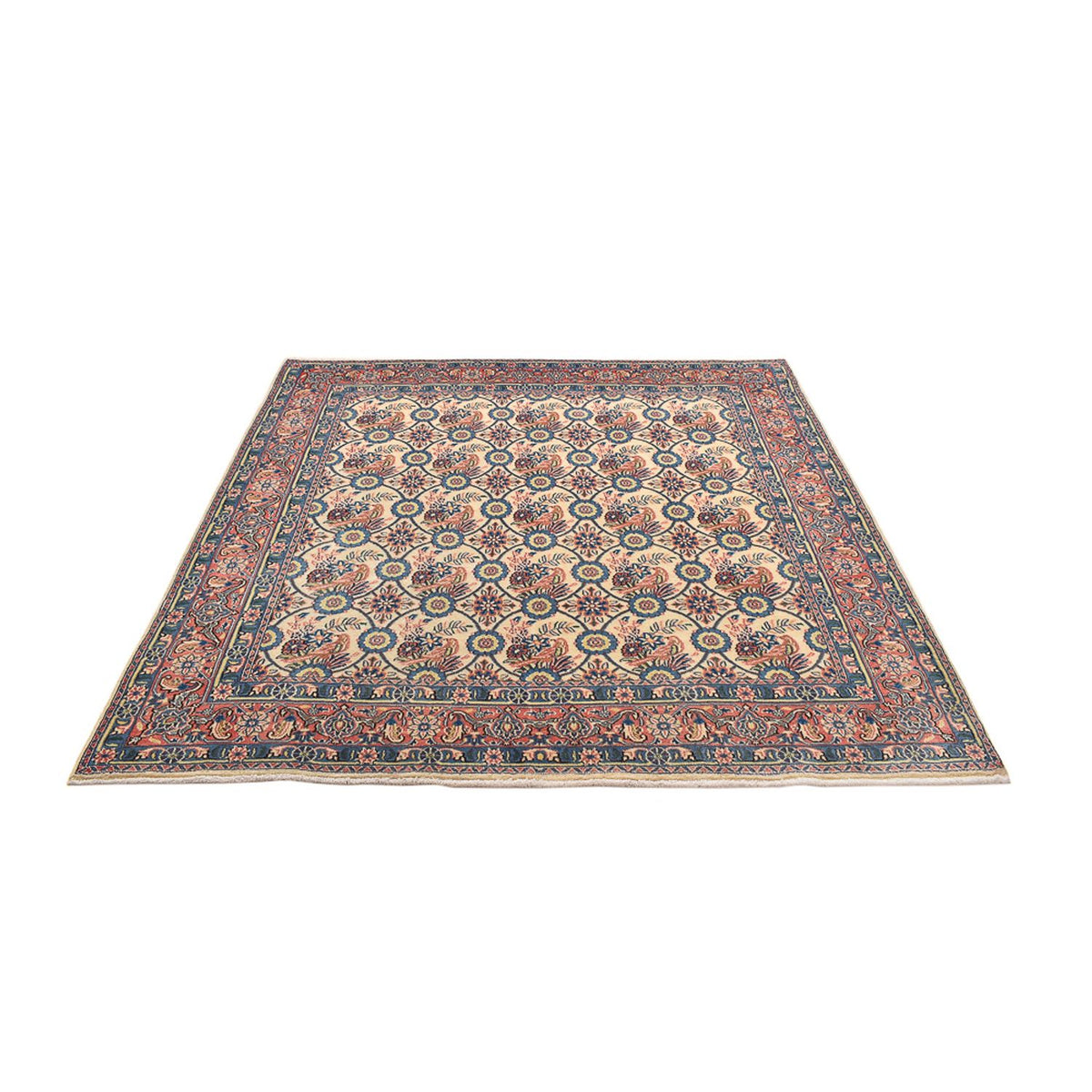 Tapis persan - Keshan carré - 192 x 195 cm - multicolore