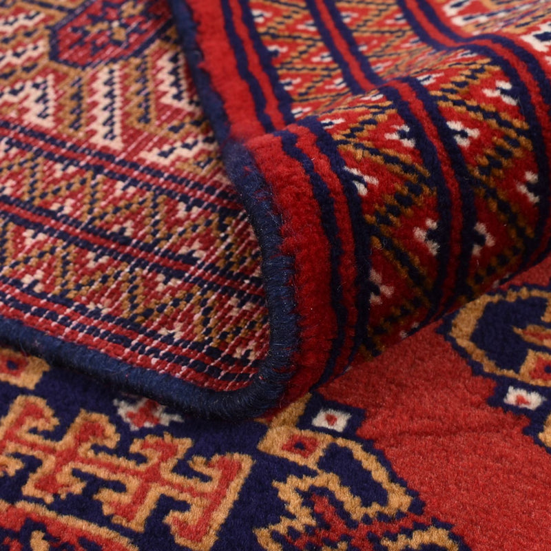 Tapis de couloir Tapis Turkaman - 377 x 104 cm - rouge foncé