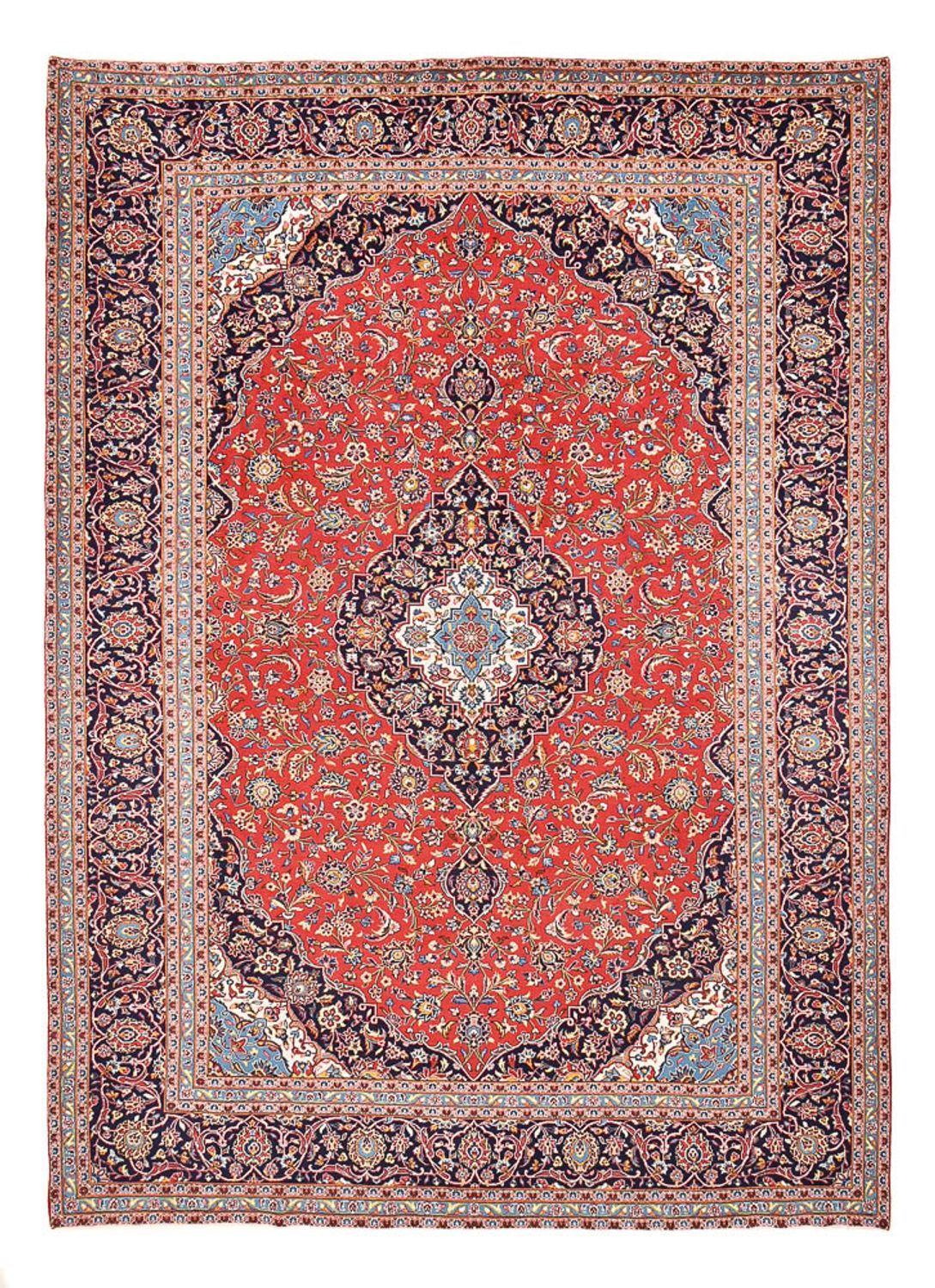 Tapis persan - Keshan - 395 x 286 cm - rouge