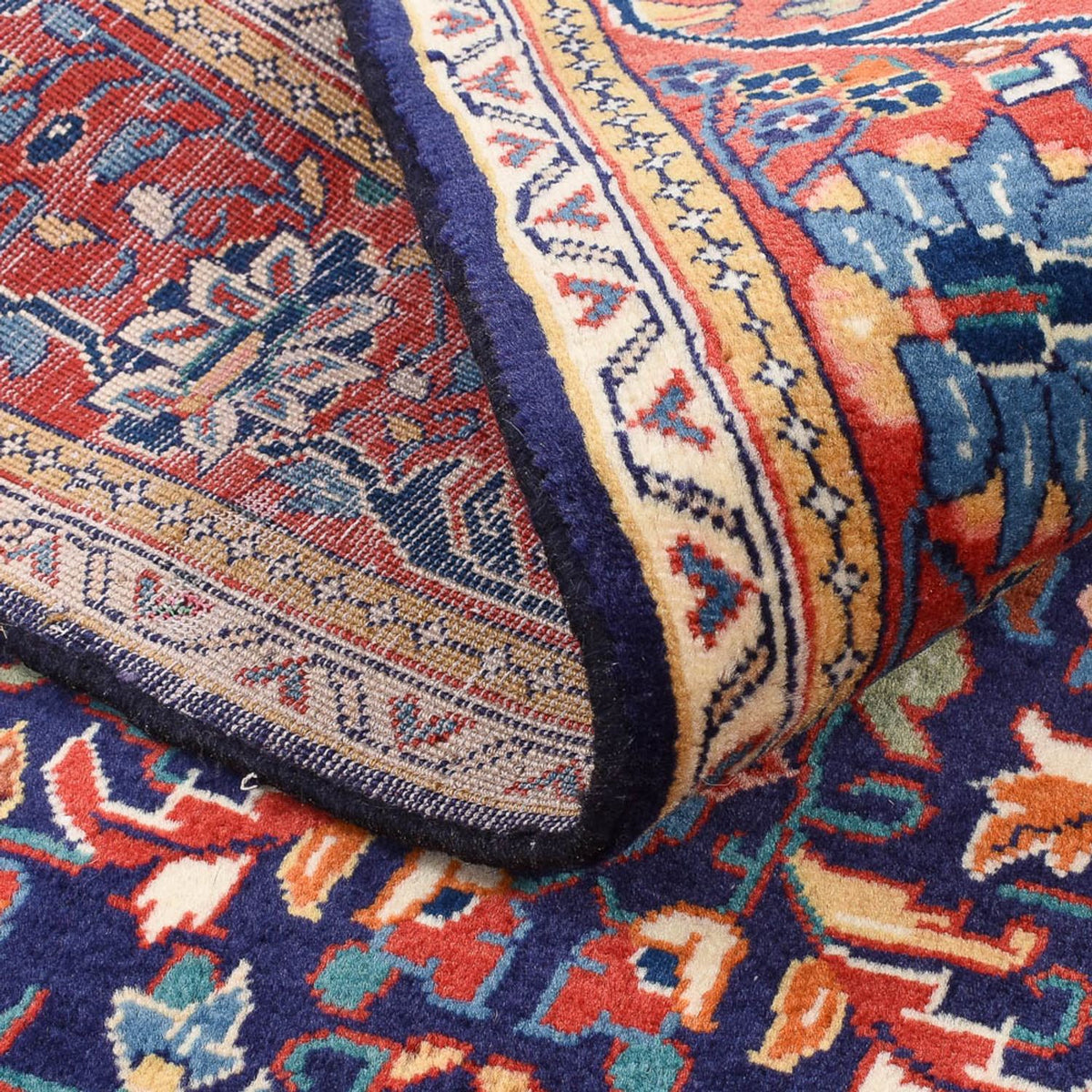 Tapis persan - Nomadic - 170 x 110 cm - bleu foncé