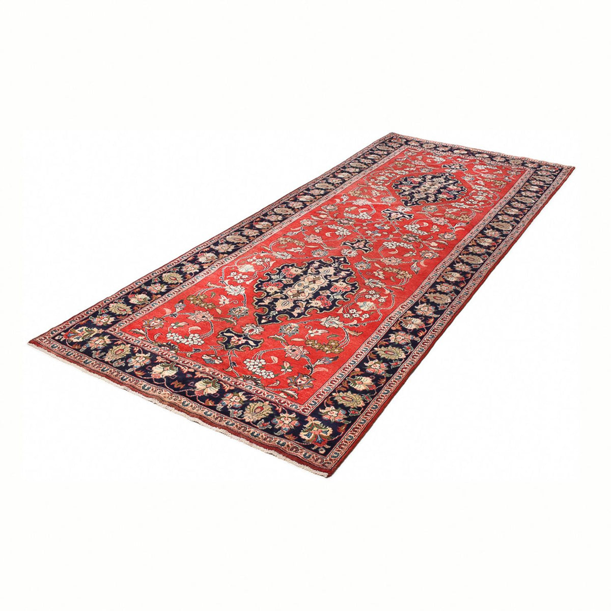 Tapis de couloir Tapis persan - Nomadic - 400 x 161 cm - rouge