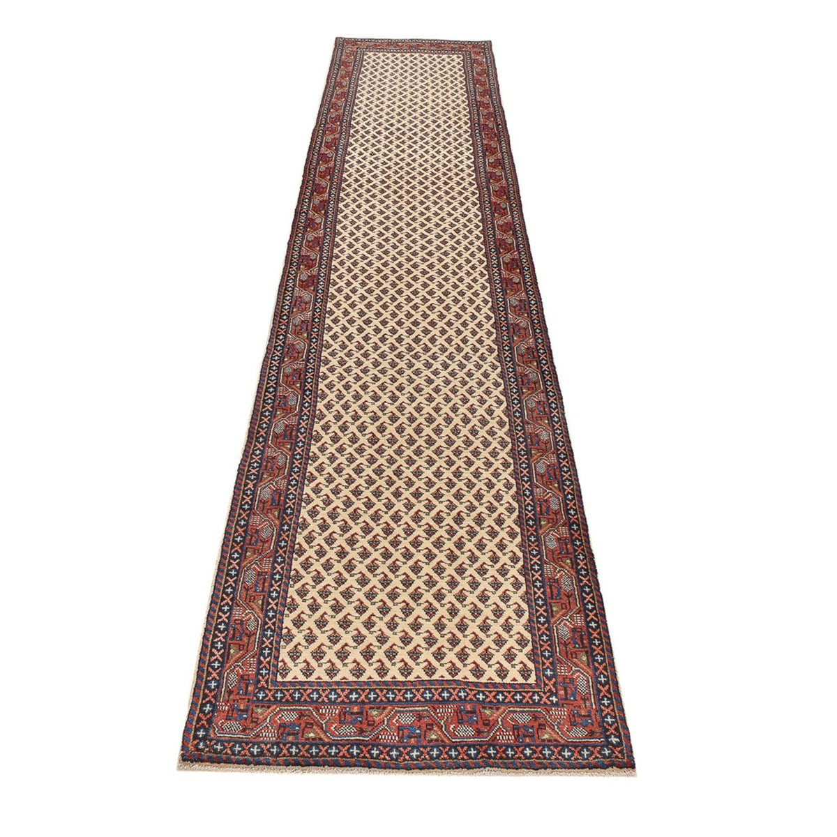 Tapis de couloir Tapis persan - Classique - 389 x 75 cm - beige clair