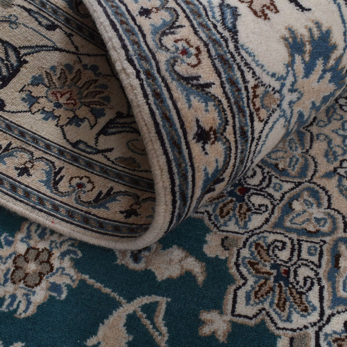 Tapis persan - Nain - 305 x 194 cm - vert