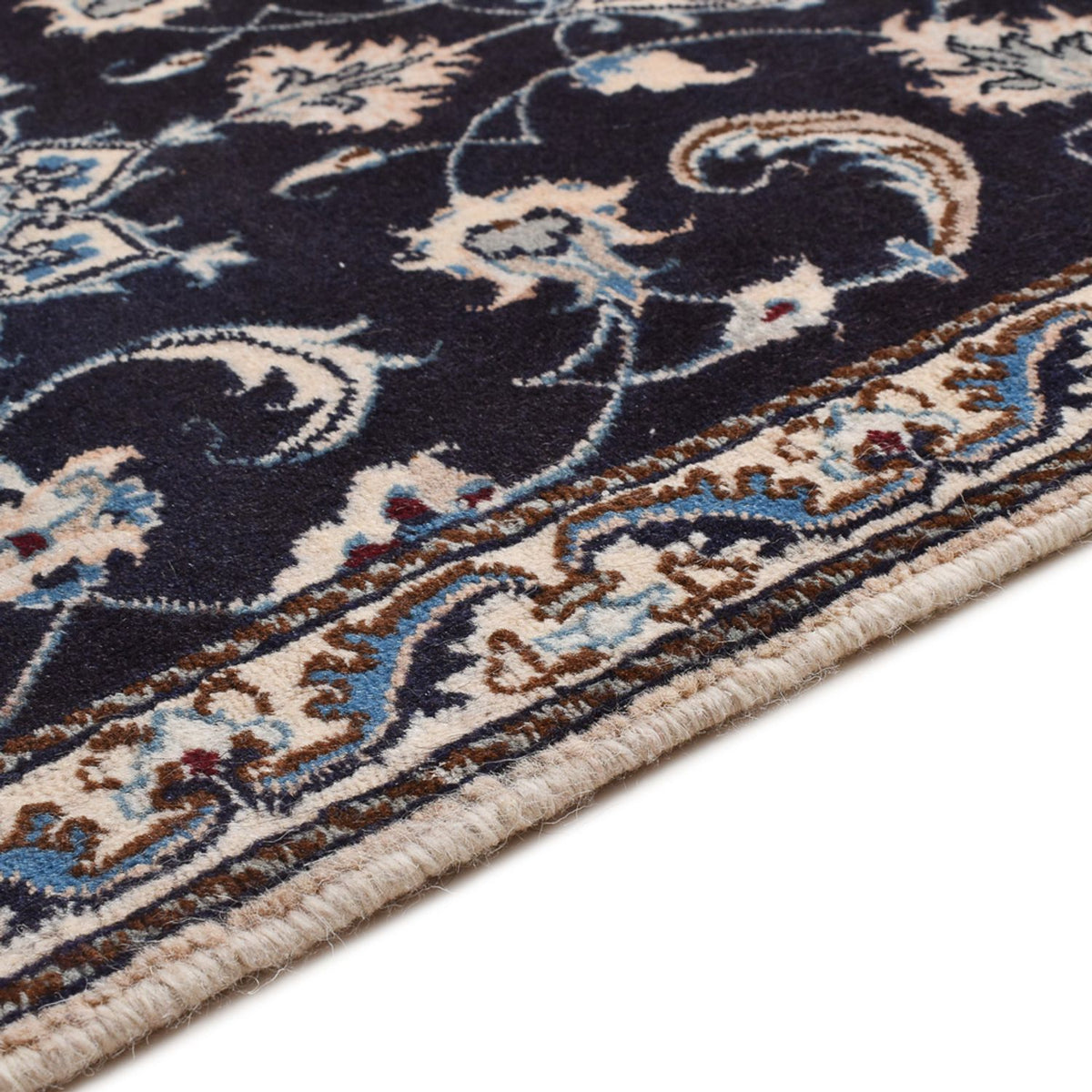 Tapis persan - Nain - 138 x 67 cm - bleu foncé