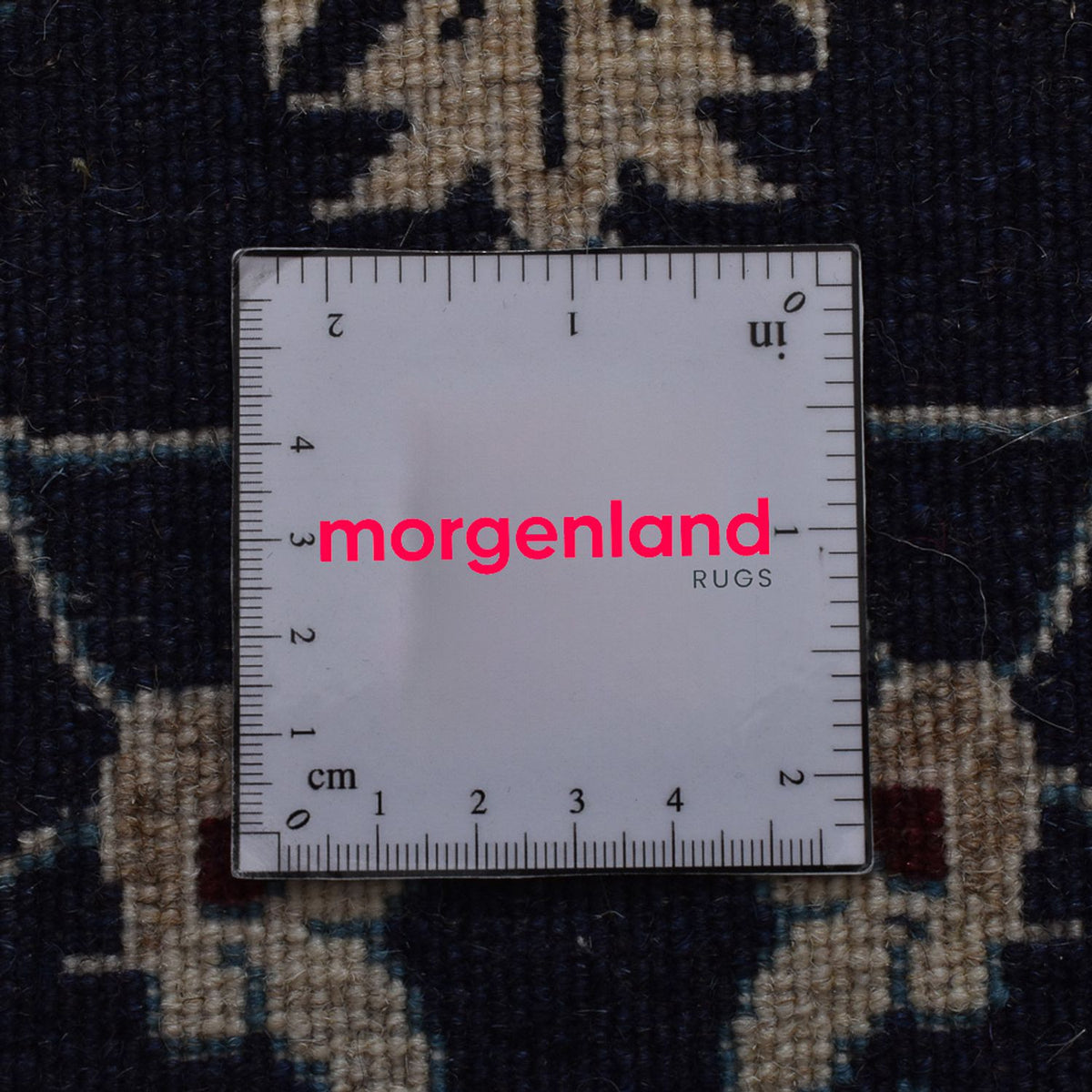 Tapis persan - Nain - 138 x 67 cm - bleu foncé