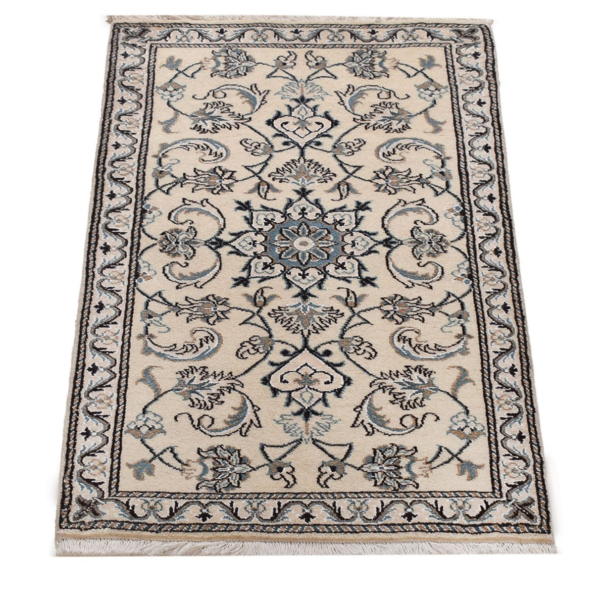 Tapis persan - Nain - 138 x 67 cm - crème