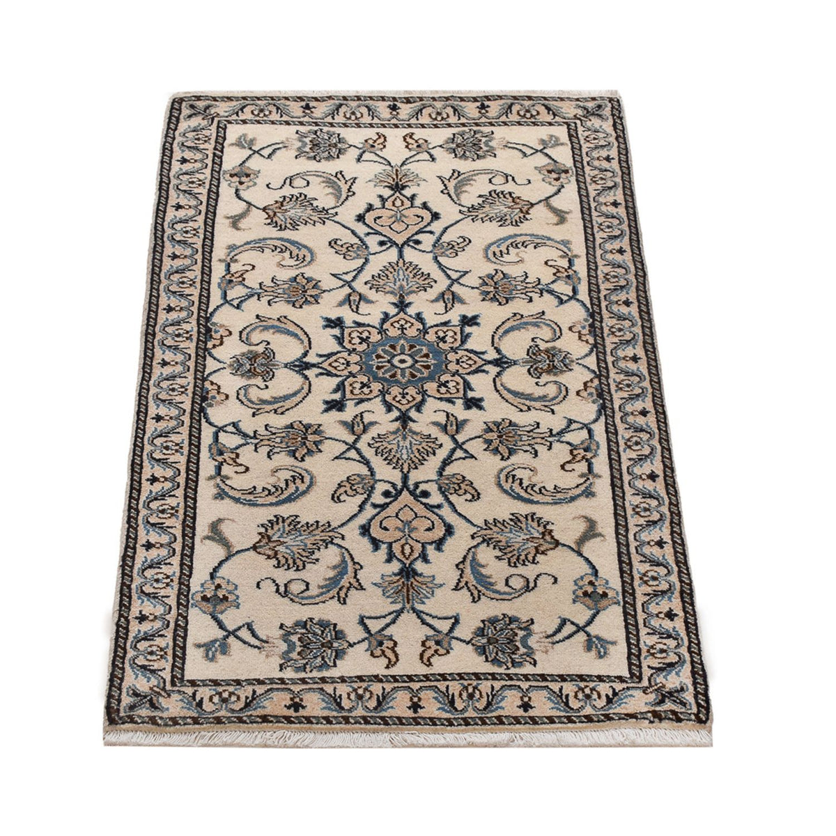 Tapis persan - Nain - 142 x 69 cm - crème