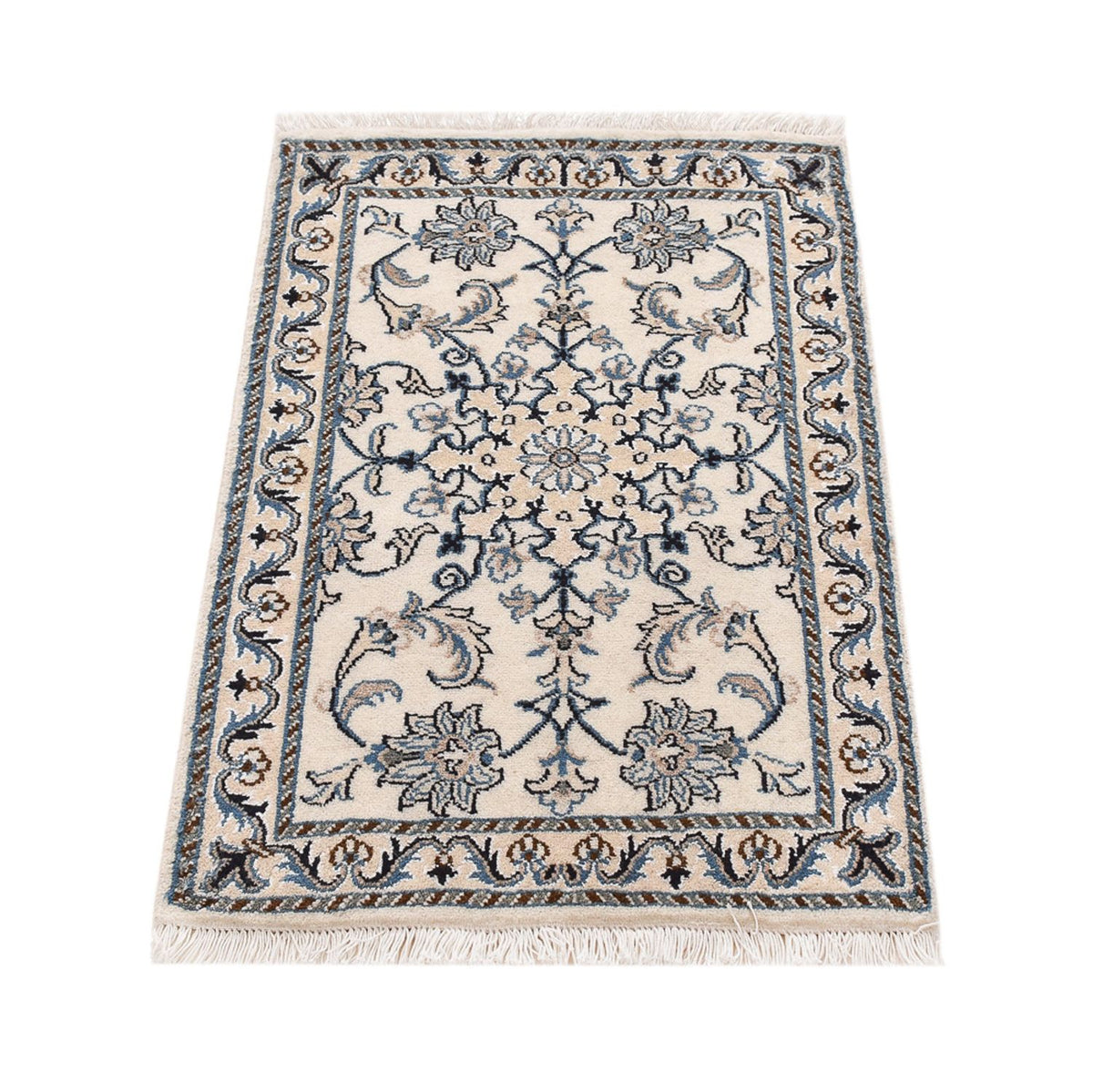 Tapis persan - Nain - 92 x 60 cm - crème