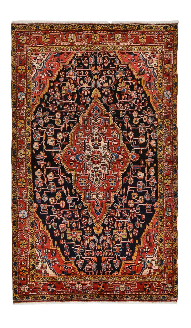 Tapis persan - Nomadic - 226 x 135 cm - bleu foncé
