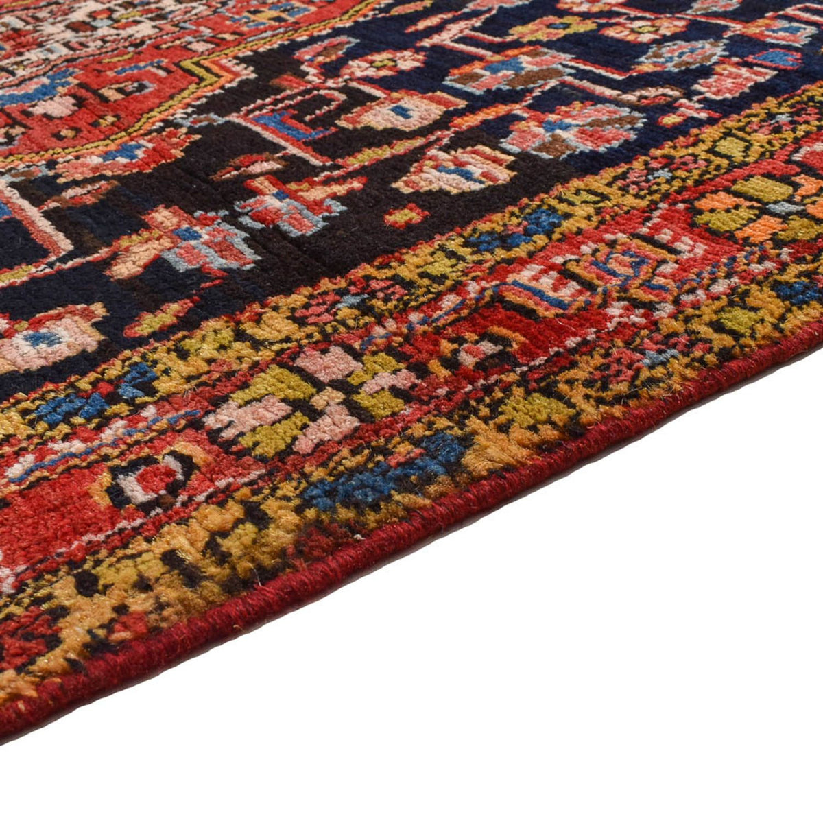 Tapis persan - Nomadic - 226 x 135 cm - bleu foncé