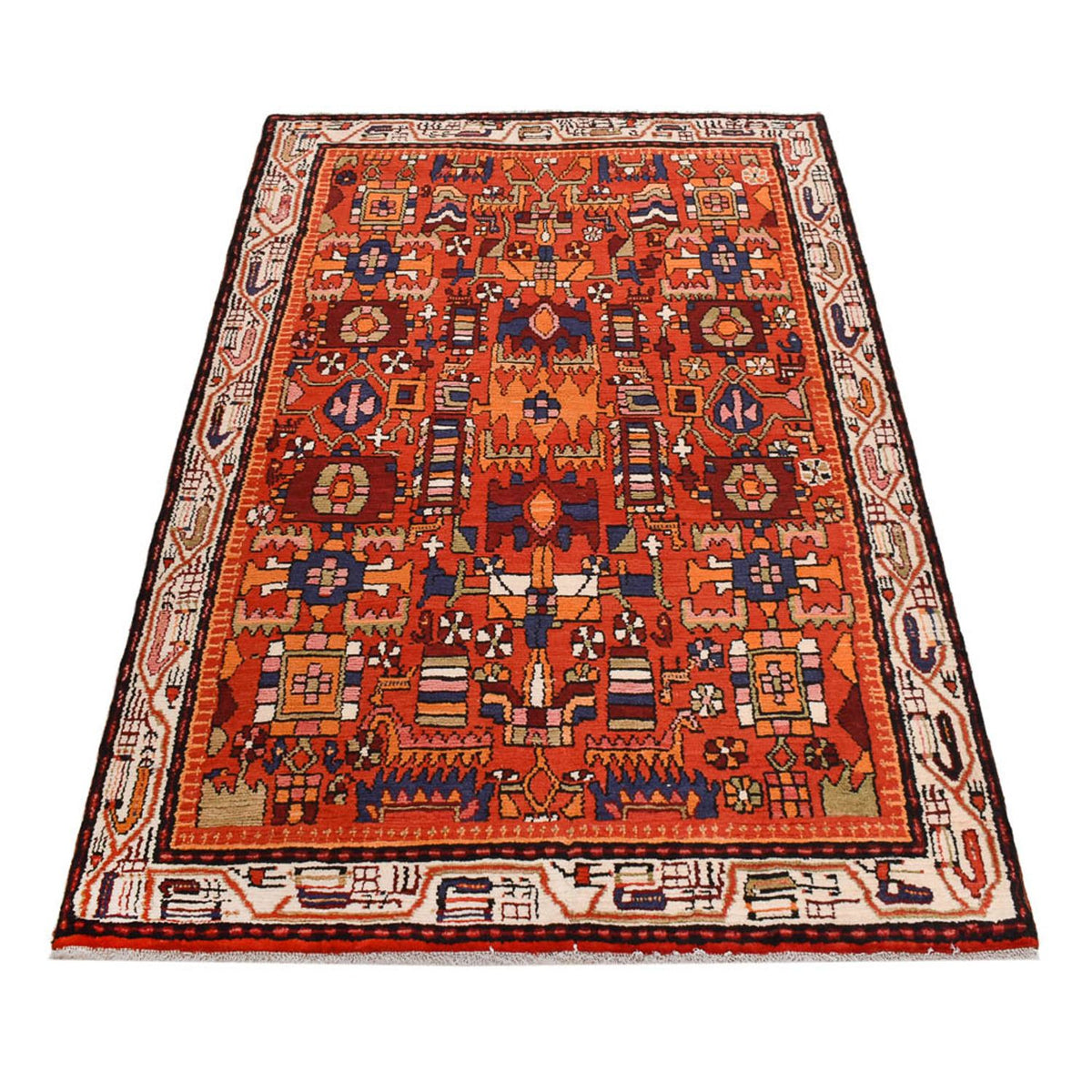 Tapis persan - Nomadic - 209 x 139 cm - multicolore