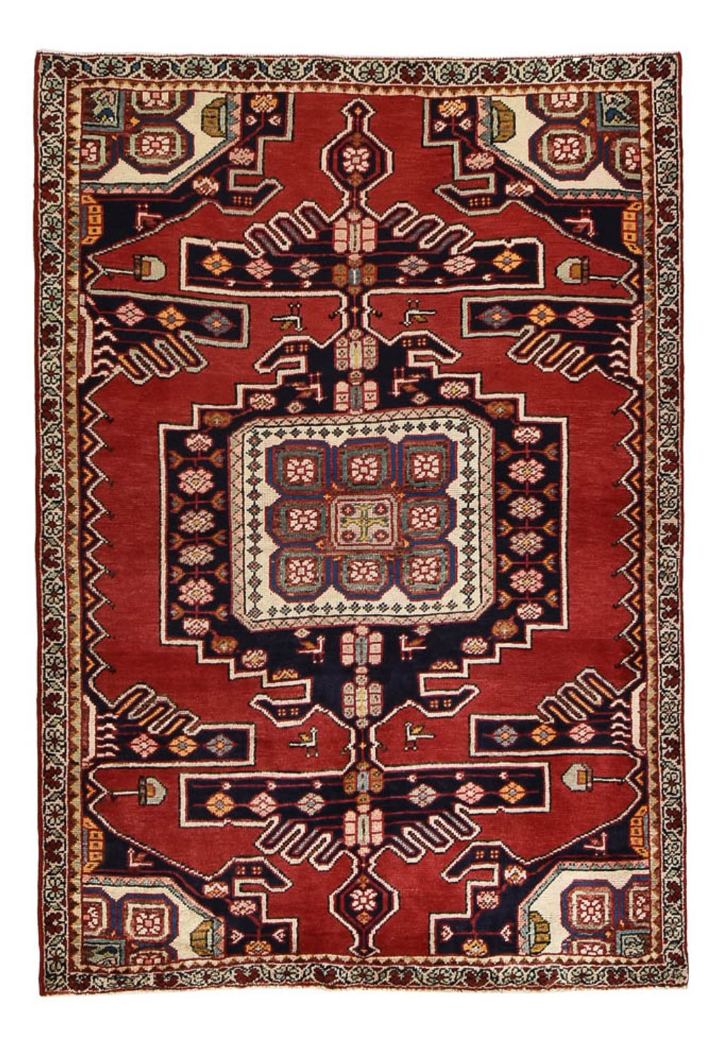 Tapis persan - Nomadic - 192 x 133 cm - rouge