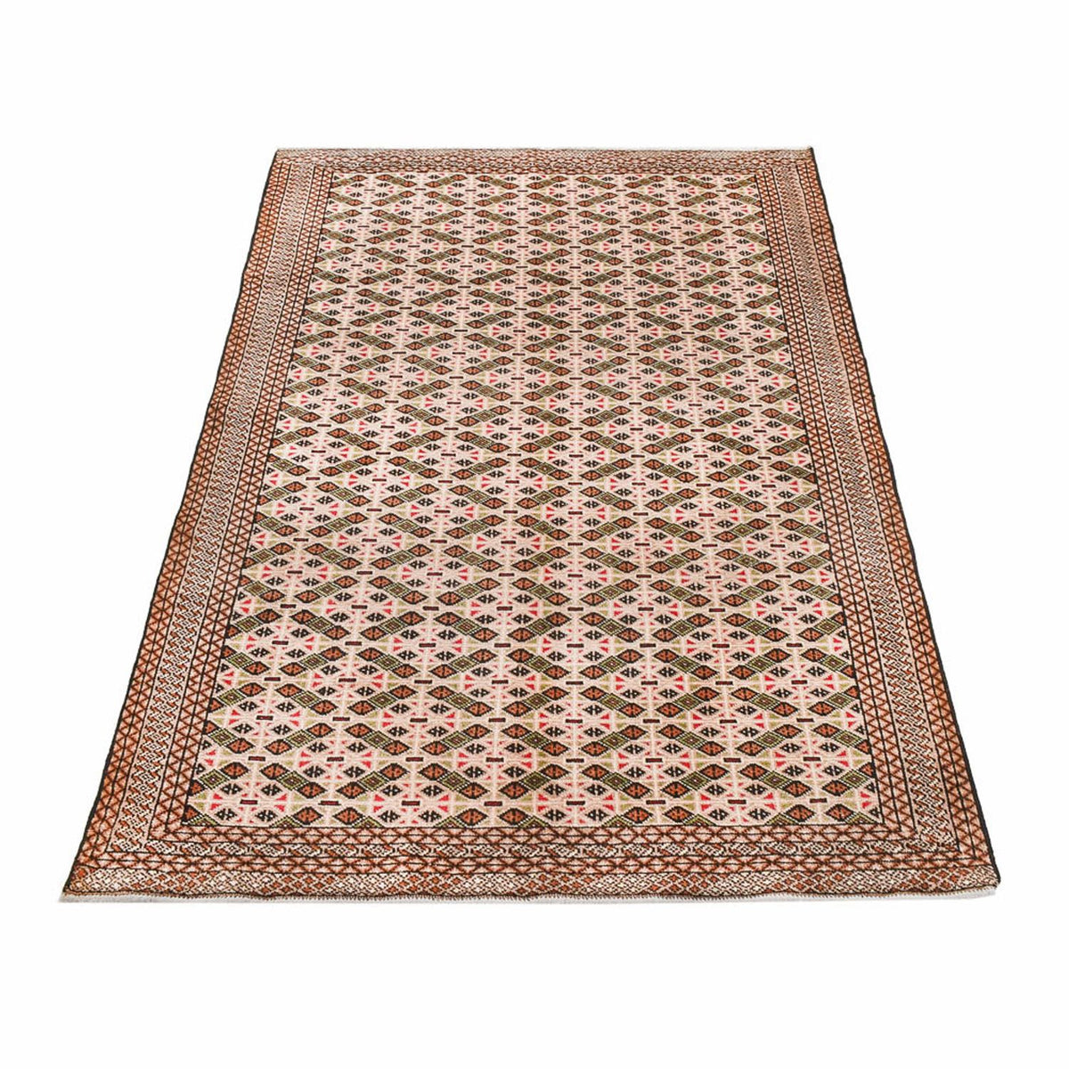 Tapis Turkaman - 193 x 130 cm - beige foncé
