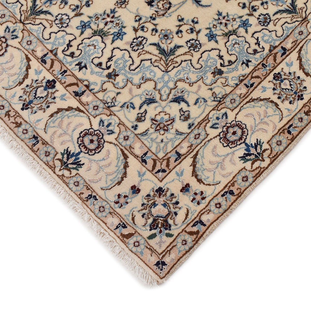 Tapis persan - Nain - Royal - 204 x 126 cm - beige