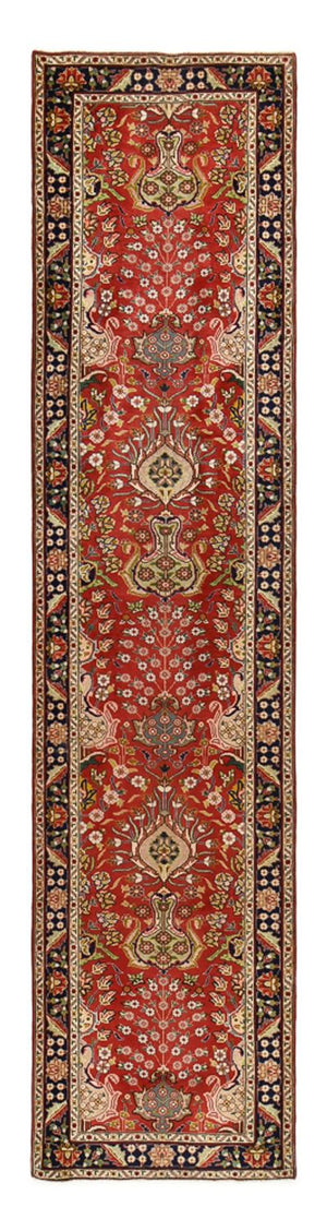 Tapis de couloir Tapis persan - Tabriz - 400 x 92 cm - rouge