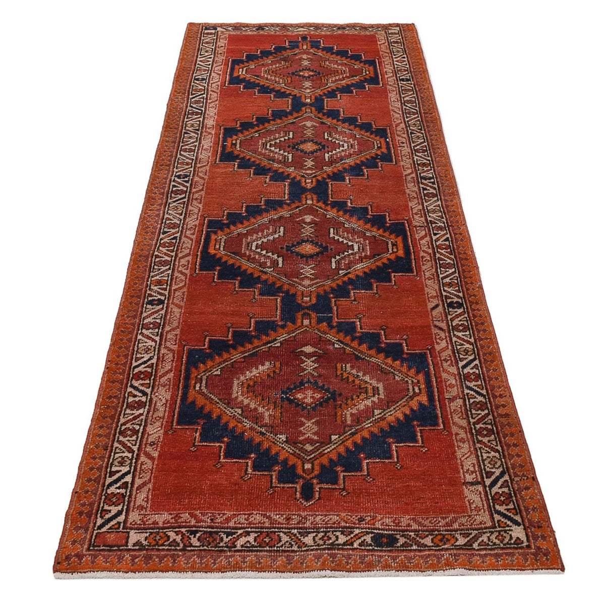 Tapis de couloir Tapis persan - Nomadic - 315 x 93 cm - rouge