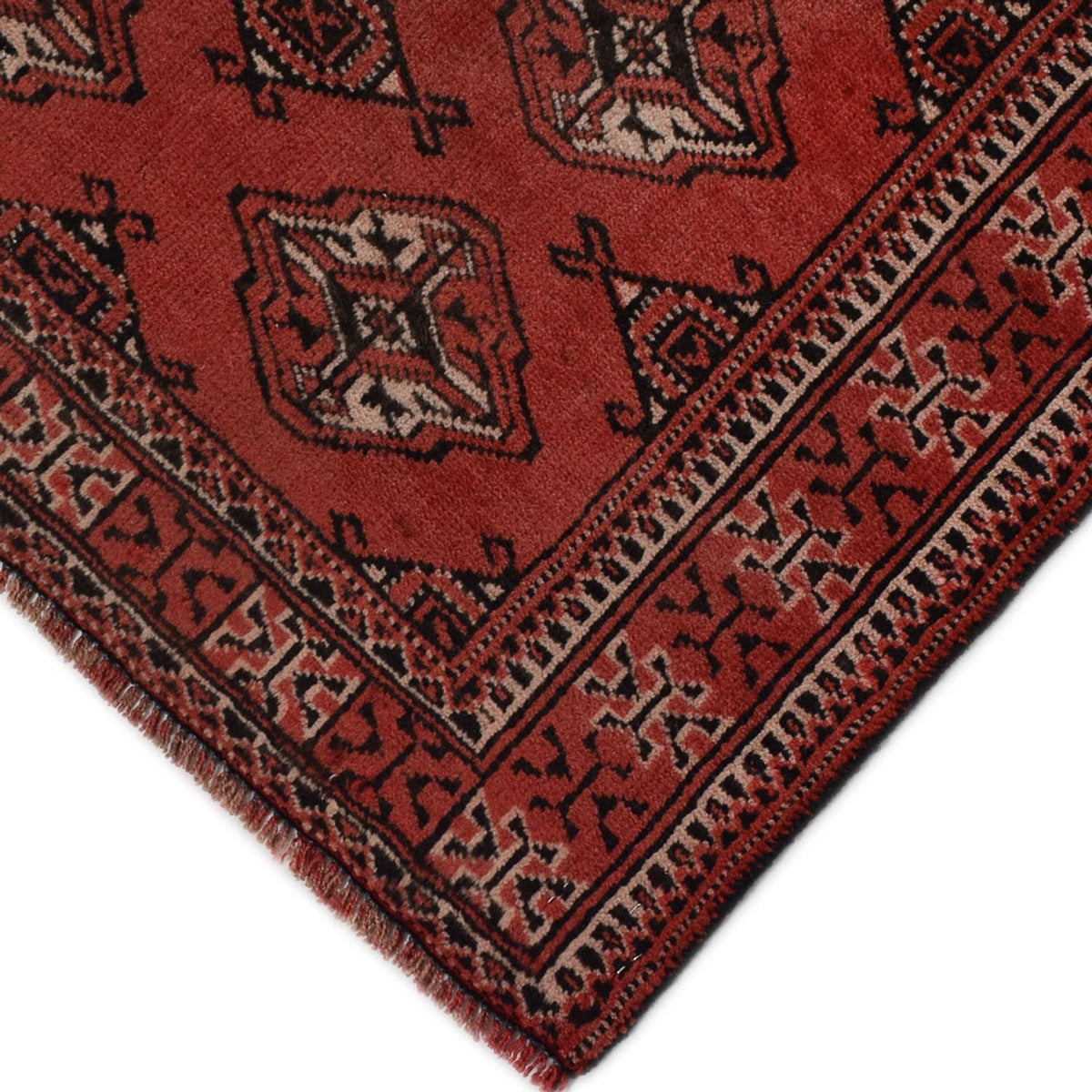 Tapis de couloir Tapis Turkaman - 266 x 97 cm - rouge